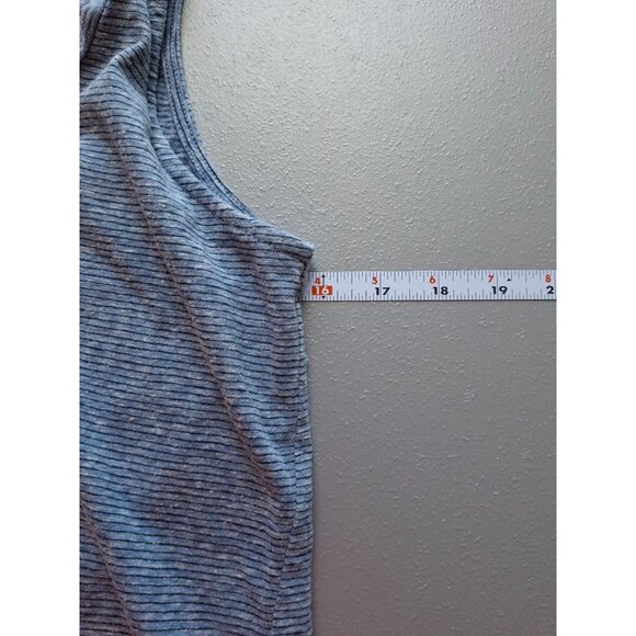 Pure Essence Women Tunic Top SP Blue Sleeveless Button Front Cowl Neck Lagenlook - Picture 6 of 7